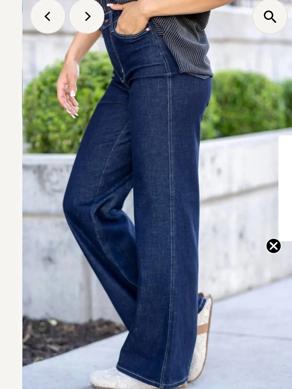 Judy Blue High Rise dark wash tummy control retro wide leg jeans- NWT. Retail 78